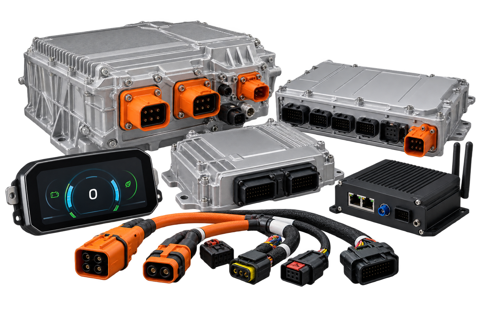 控制器、BMS、仪表、IOT 网关和线束产品装置